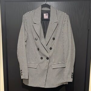 SO Black and White Houndstooth Blazer